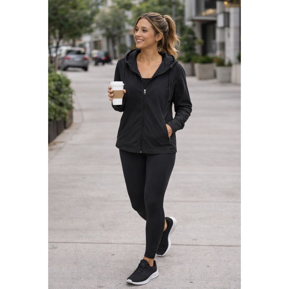 Lucy Black Lightweight Hooded Jacket